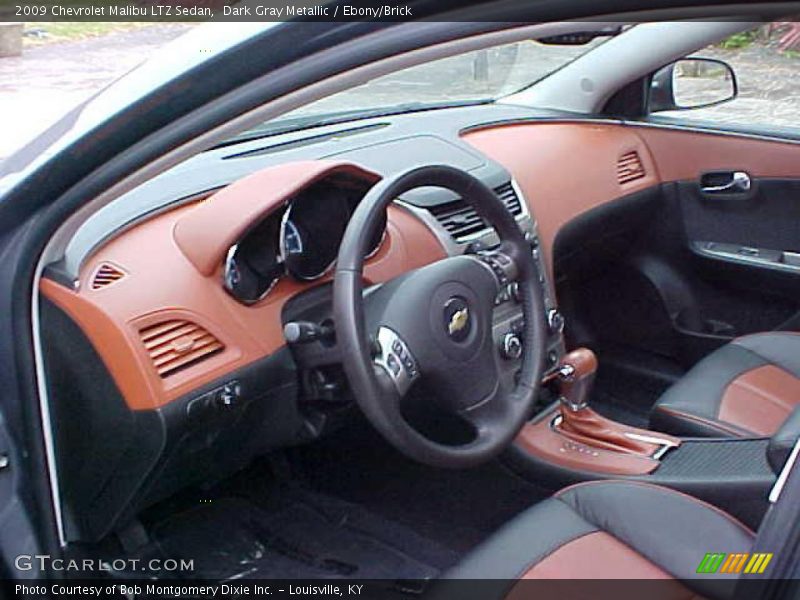 Dark Gray Metallic / Ebony/Brick 2009 Chevrolet Malibu LTZ Sedan