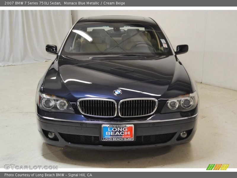 Monaco Blue Metallic / Cream Beige 2007 BMW 7 Series 750Li Sedan