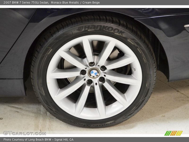 Monaco Blue Metallic / Cream Beige 2007 BMW 7 Series 750Li Sedan