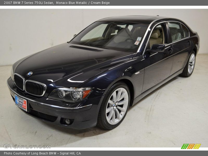 Monaco Blue Metallic / Cream Beige 2007 BMW 7 Series 750Li Sedan