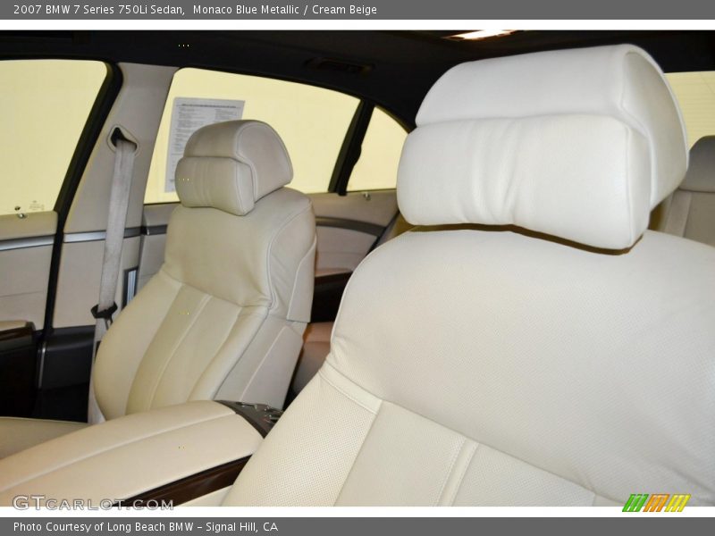 Monaco Blue Metallic / Cream Beige 2007 BMW 7 Series 750Li Sedan