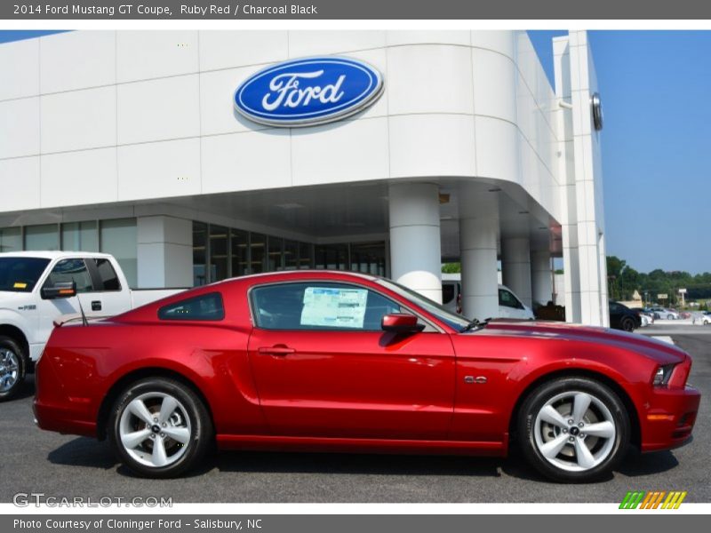 Ruby Red / Charcoal Black 2014 Ford Mustang GT Coupe