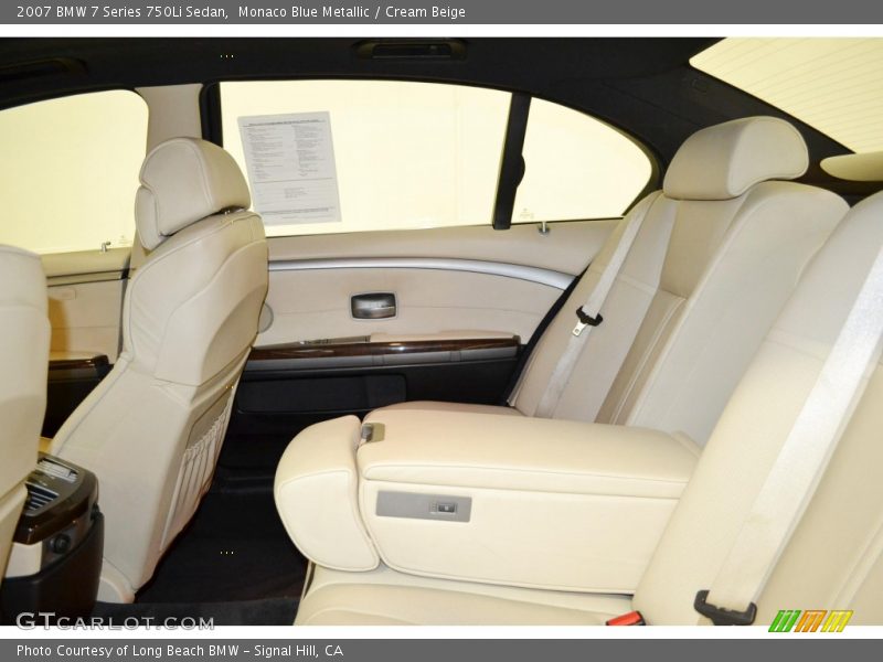 Monaco Blue Metallic / Cream Beige 2007 BMW 7 Series 750Li Sedan