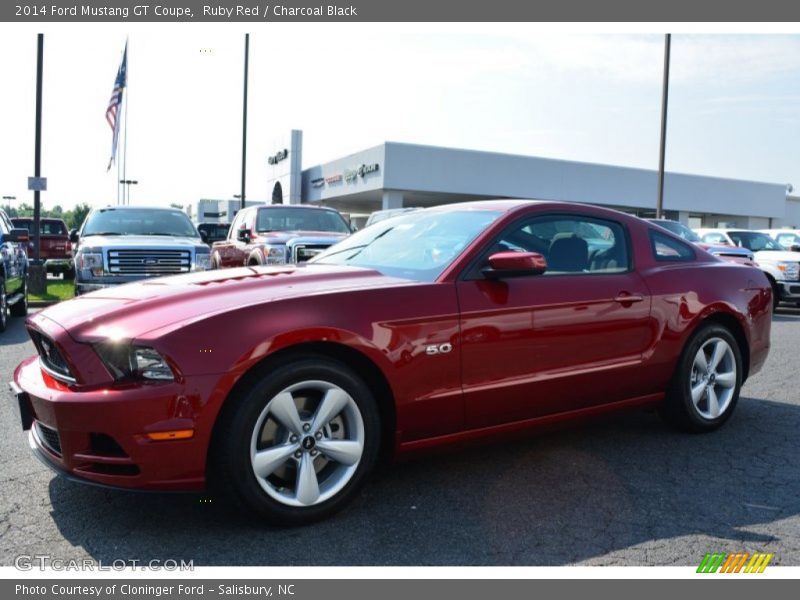Ruby Red / Charcoal Black 2014 Ford Mustang GT Coupe
