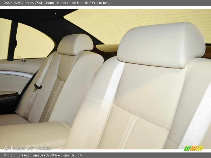 Monaco Blue Metallic / Cream Beige 2007 BMW 7 Series 750Li Sedan