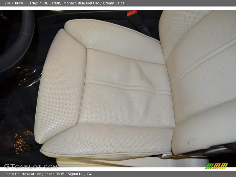 Monaco Blue Metallic / Cream Beige 2007 BMW 7 Series 750Li Sedan