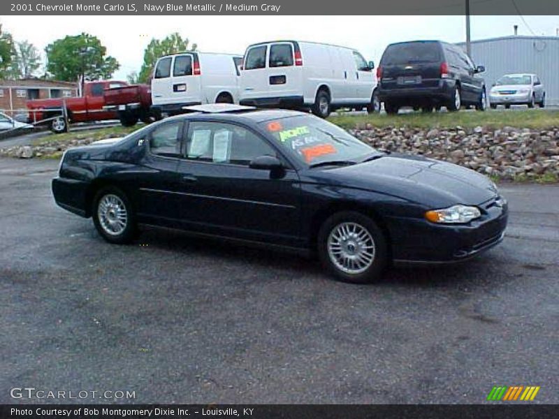 Navy Blue Metallic / Medium Gray 2001 Chevrolet Monte Carlo LS