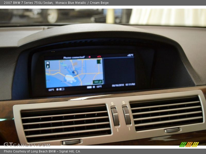 Monaco Blue Metallic / Cream Beige 2007 BMW 7 Series 750Li Sedan