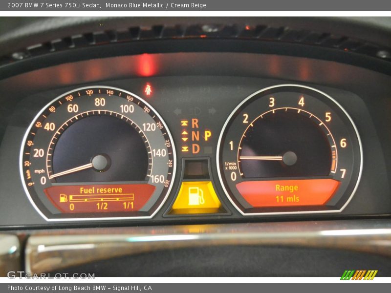 Monaco Blue Metallic / Cream Beige 2007 BMW 7 Series 750Li Sedan