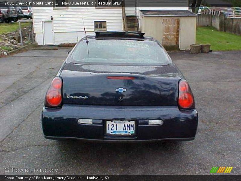 Navy Blue Metallic / Medium Gray 2001 Chevrolet Monte Carlo LS