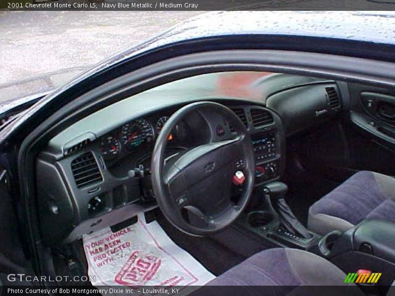 Navy Blue Metallic / Medium Gray 2001 Chevrolet Monte Carlo LS