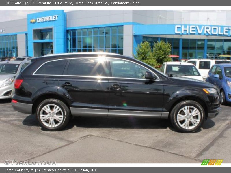 Orca Black Metallic / Cardamom Beige 2010 Audi Q7 3.6 Premium Plus quattro
