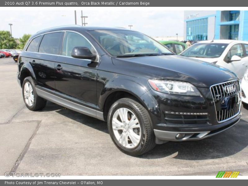 Orca Black Metallic / Cardamom Beige 2010 Audi Q7 3.6 Premium Plus quattro