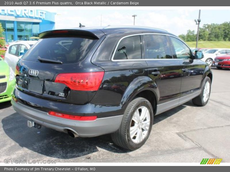 Orca Black Metallic / Cardamom Beige 2010 Audi Q7 3.6 Premium Plus quattro