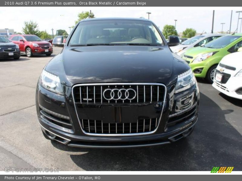 Orca Black Metallic / Cardamom Beige 2010 Audi Q7 3.6 Premium Plus quattro