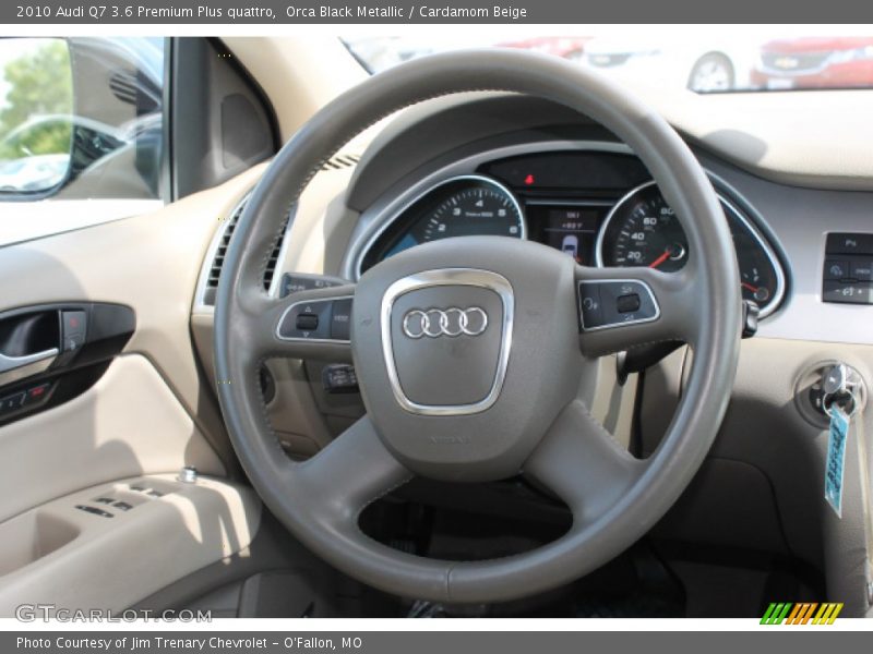 Orca Black Metallic / Cardamom Beige 2010 Audi Q7 3.6 Premium Plus quattro