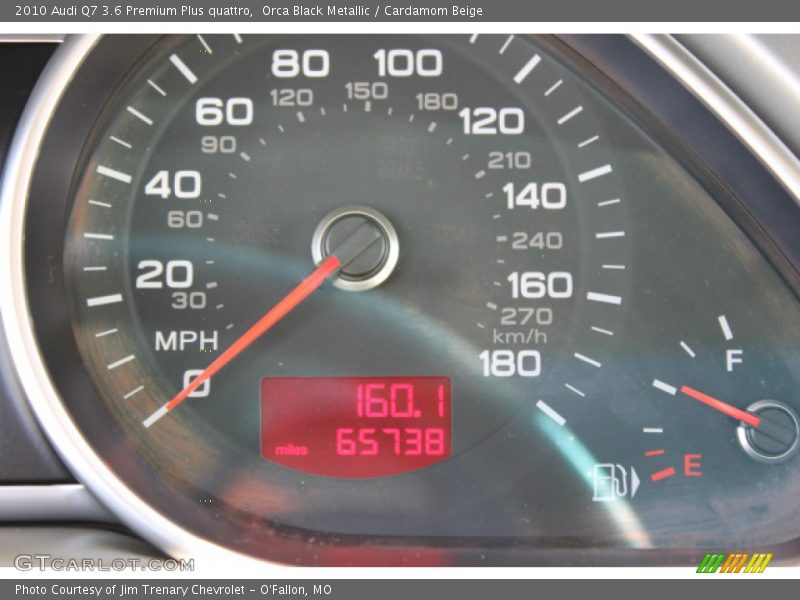 Orca Black Metallic / Cardamom Beige 2010 Audi Q7 3.6 Premium Plus quattro