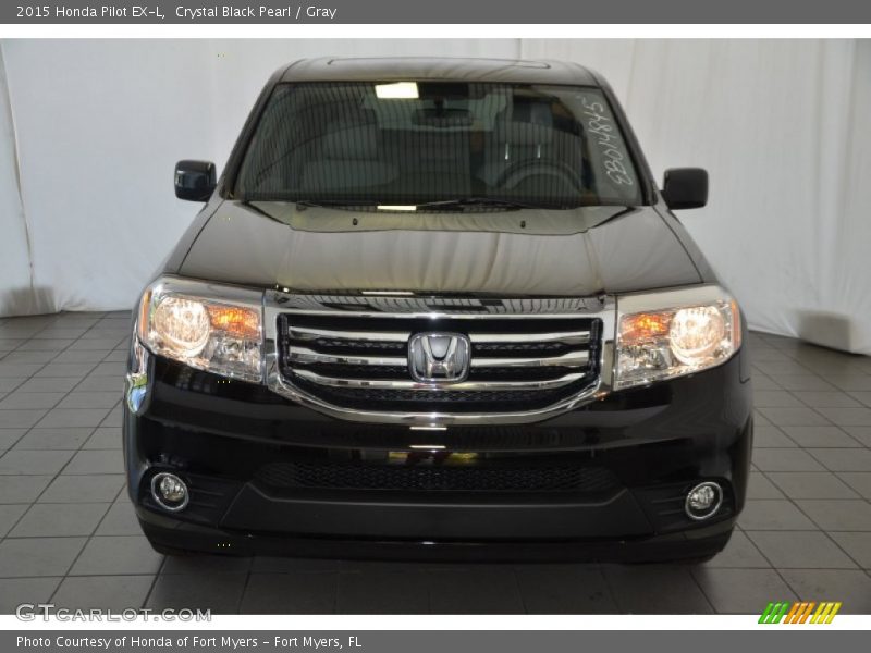 Crystal Black Pearl / Gray 2015 Honda Pilot EX-L