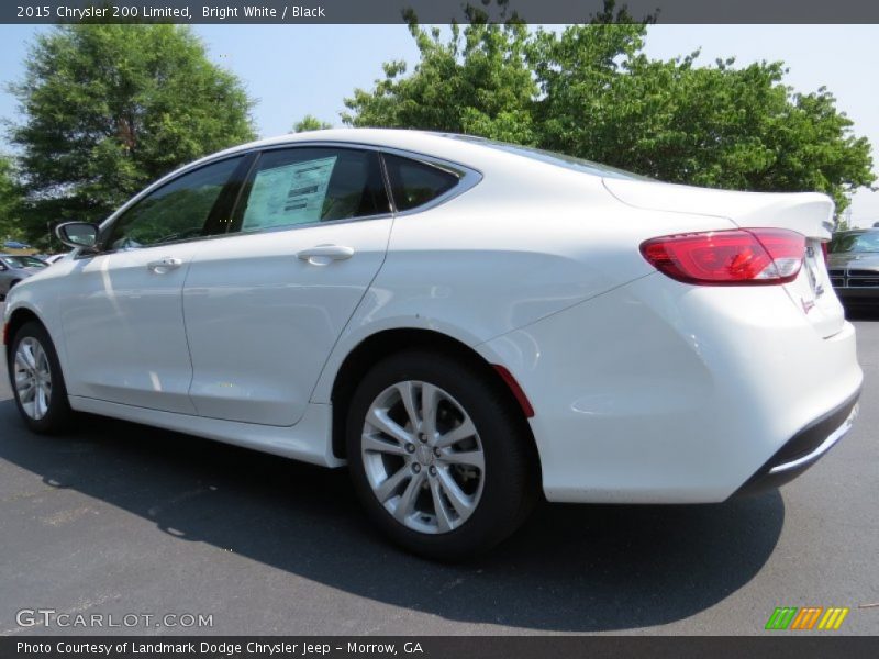 Bright White / Black 2015 Chrysler 200 Limited