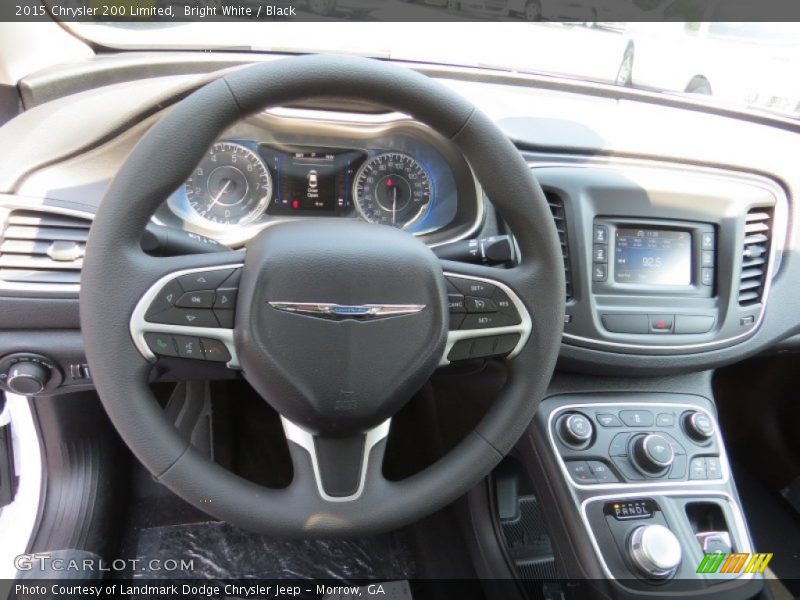 Bright White / Black 2015 Chrysler 200 Limited