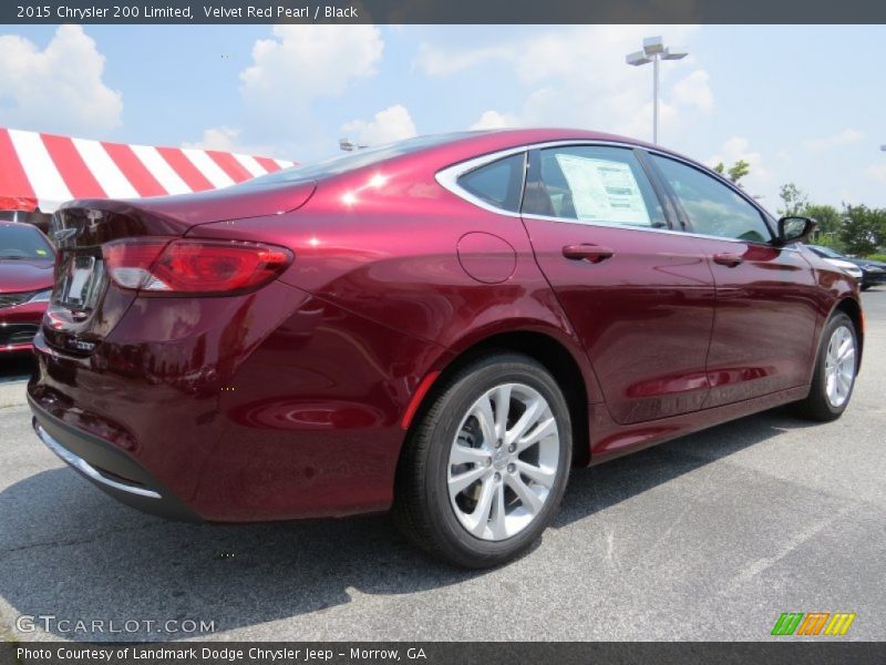 Velvet Red Pearl / Black 2015 Chrysler 200 Limited