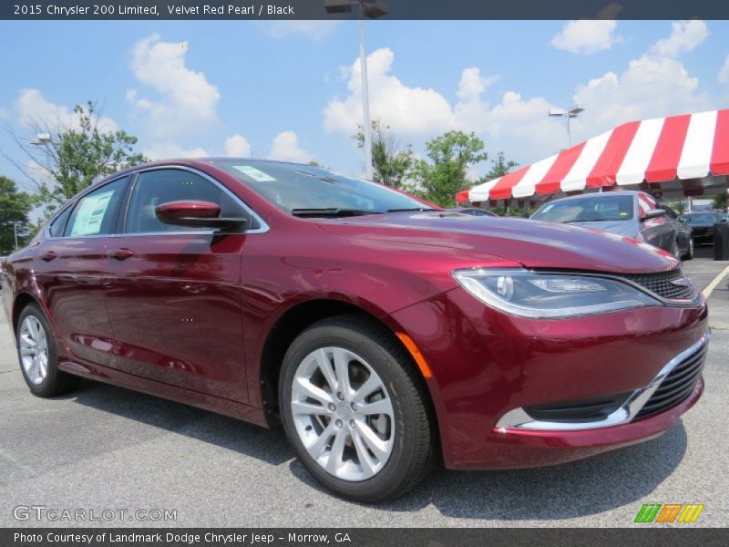 Velvet Red Pearl / Black 2015 Chrysler 200 Limited