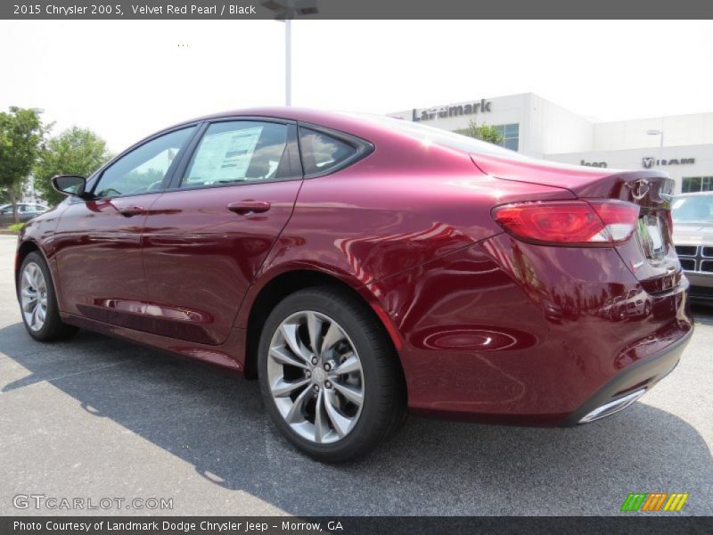 Velvet Red Pearl / Black 2015 Chrysler 200 S