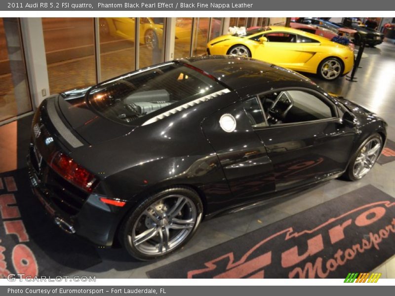 Phantom Black Pearl Effect / Black Fine Nappa Leather 2011 Audi R8 5.2 FSI quattro