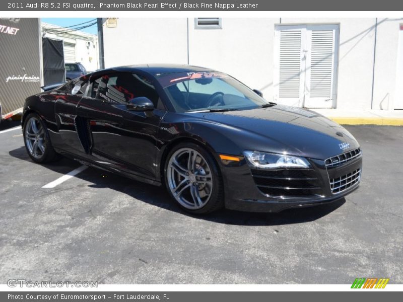 Phantom Black Pearl Effect / Black Fine Nappa Leather 2011 Audi R8 5.2 FSI quattro