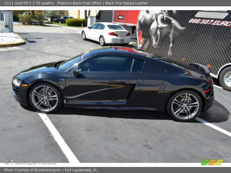 Phantom Black Pearl Effect / Black Fine Nappa Leather 2011 Audi R8 5.2 FSI quattro