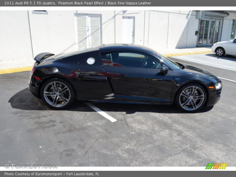 Phantom Black Pearl Effect / Black Fine Nappa Leather 2011 Audi R8 5.2 FSI quattro