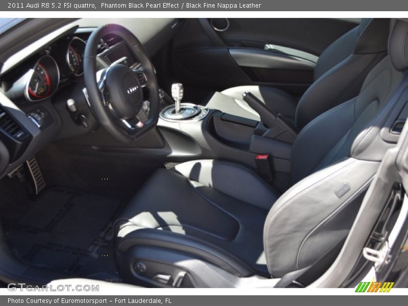 Phantom Black Pearl Effect / Black Fine Nappa Leather 2011 Audi R8 5.2 FSI quattro