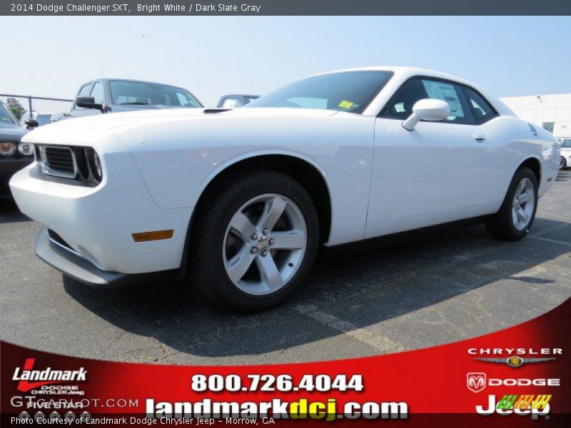 Bright White / Dark Slate Gray 2014 Dodge Challenger SXT
