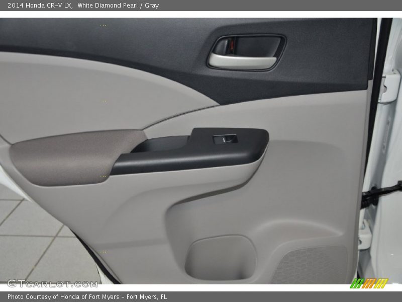 White Diamond Pearl / Gray 2014 Honda CR-V LX