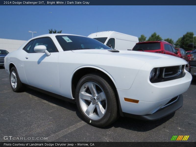 Bright White / Dark Slate Gray 2014 Dodge Challenger SXT