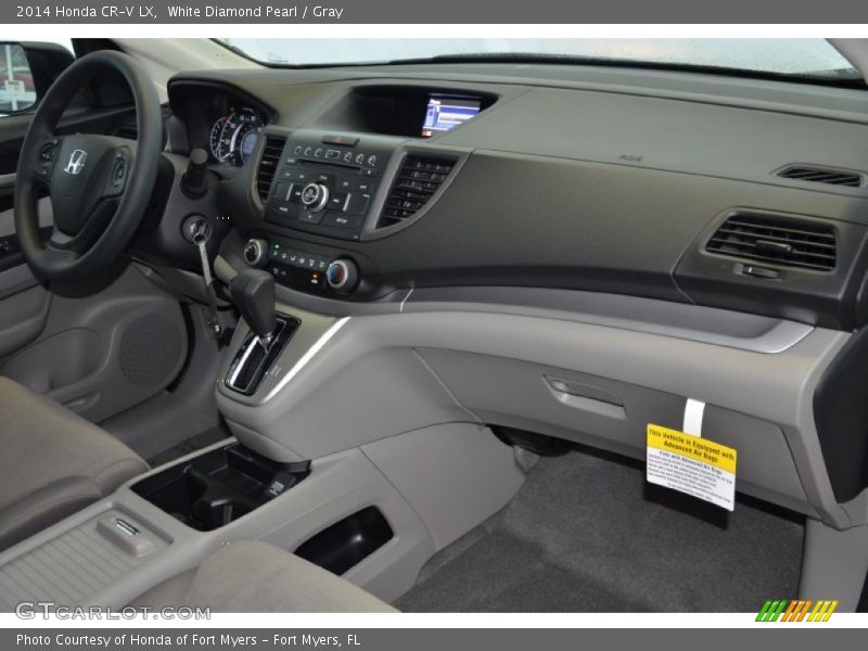 White Diamond Pearl / Gray 2014 Honda CR-V LX