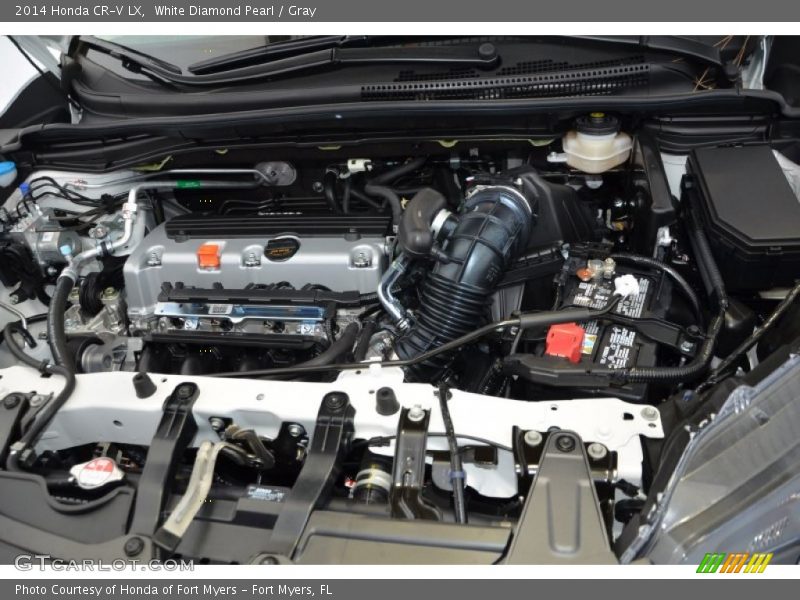 White Diamond Pearl / Gray 2014 Honda CR-V LX