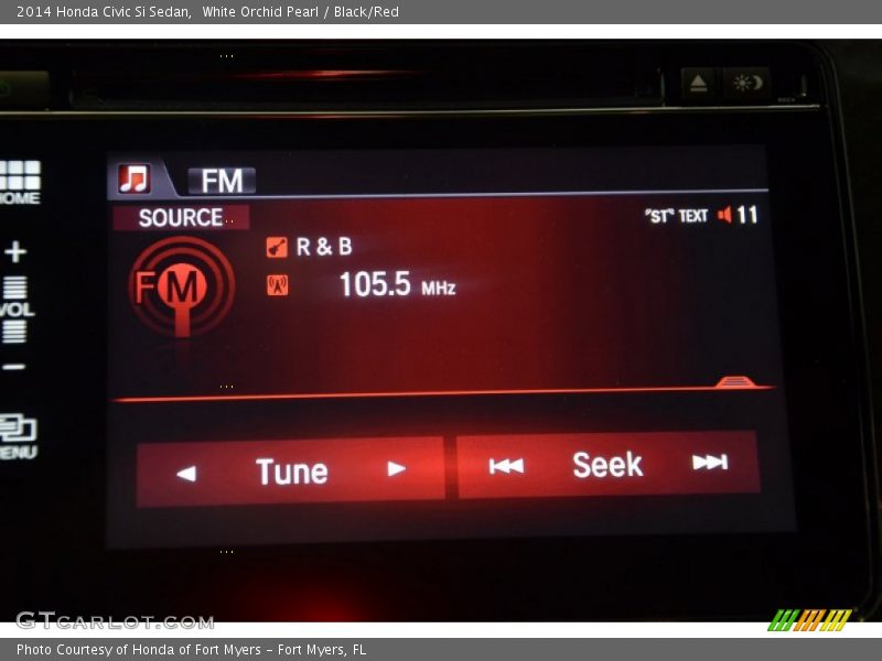 White Orchid Pearl / Black/Red 2014 Honda Civic Si Sedan