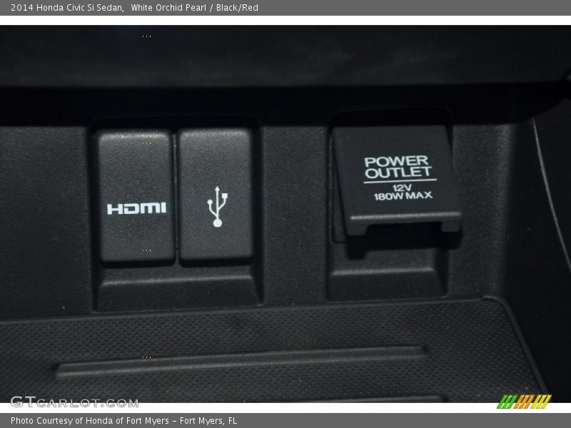 White Orchid Pearl / Black/Red 2014 Honda Civic Si Sedan