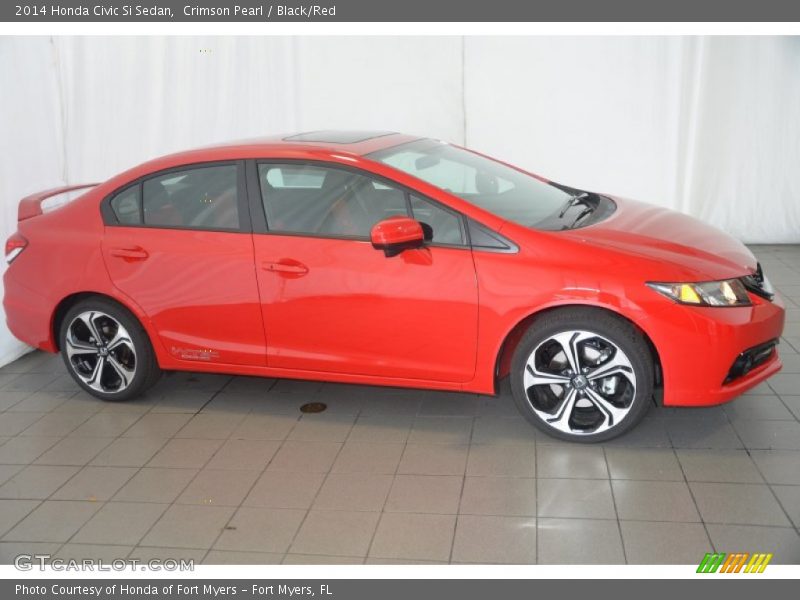 Crimson Pearl / Black/Red 2014 Honda Civic Si Sedan