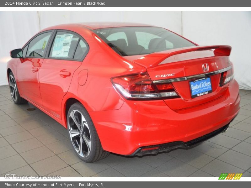 Crimson Pearl / Black/Red 2014 Honda Civic Si Sedan