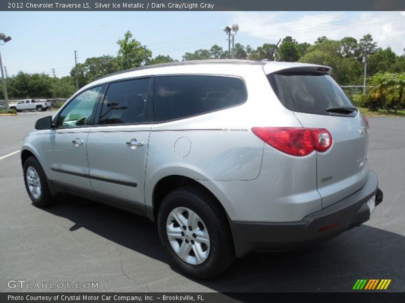 Silver Ice Metallic / Dark Gray/Light Gray 2012 Chevrolet Traverse LS