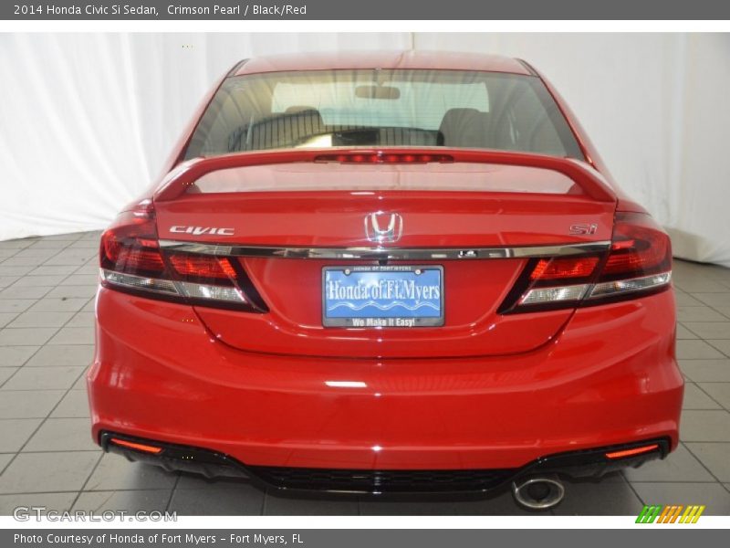 Crimson Pearl / Black/Red 2014 Honda Civic Si Sedan
