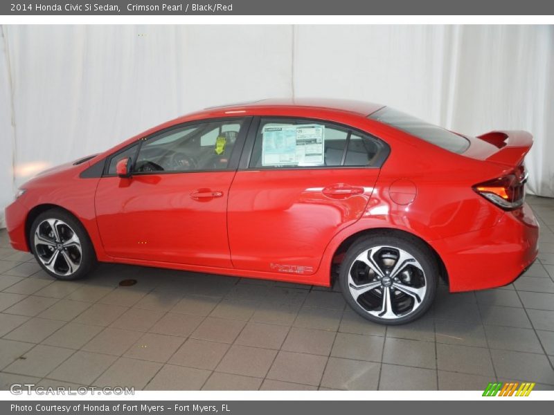 Crimson Pearl / Black/Red 2014 Honda Civic Si Sedan