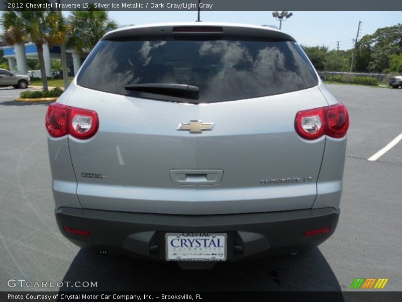 Silver Ice Metallic / Dark Gray/Light Gray 2012 Chevrolet Traverse LS