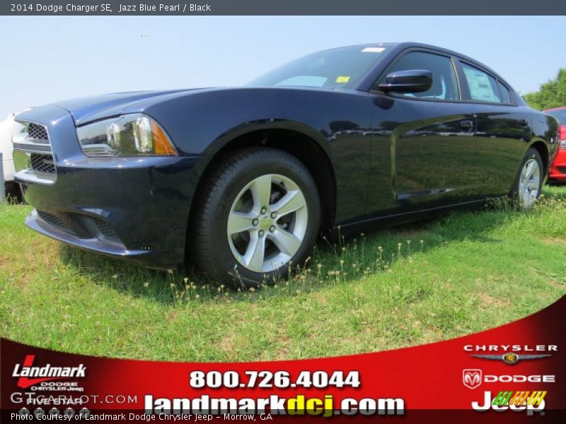 Jazz Blue Pearl / Black 2014 Dodge Charger SE