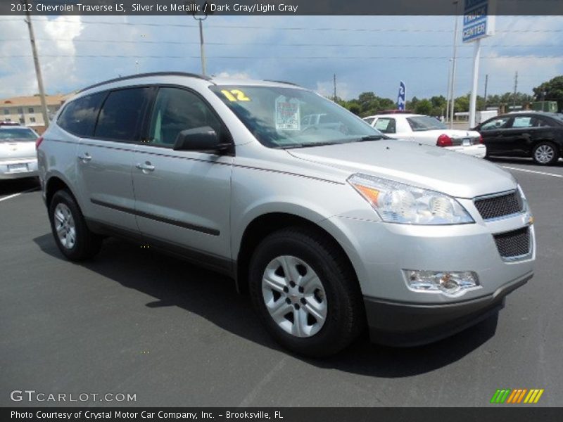 Silver Ice Metallic / Dark Gray/Light Gray 2012 Chevrolet Traverse LS