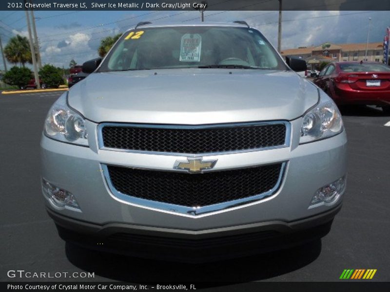 Silver Ice Metallic / Dark Gray/Light Gray 2012 Chevrolet Traverse LS