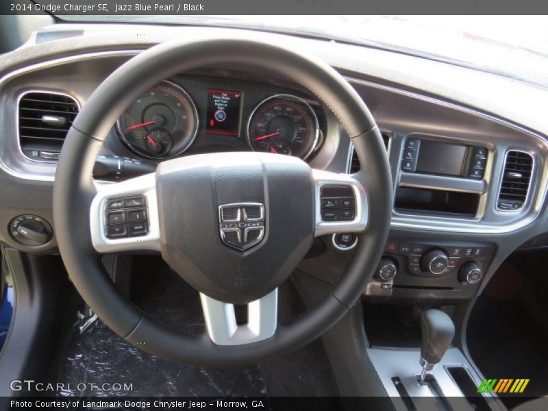 Jazz Blue Pearl / Black 2014 Dodge Charger SE