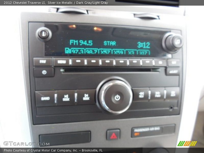 Silver Ice Metallic / Dark Gray/Light Gray 2012 Chevrolet Traverse LS